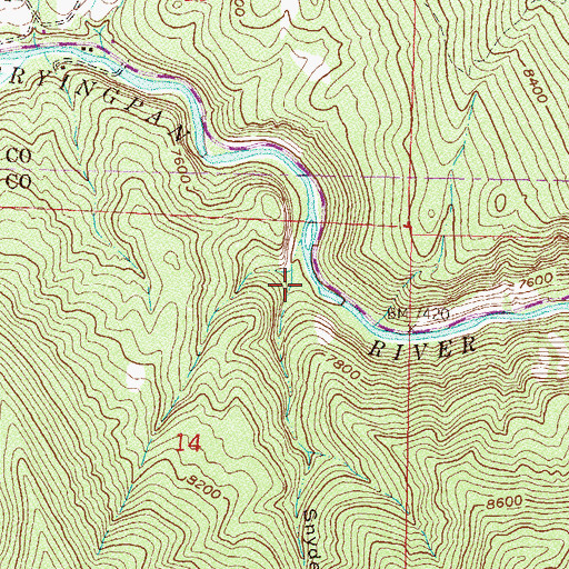 Topographic Map of Snyder Gulch, CO
