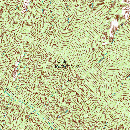 Topographic Map of Ford Peak, CO
