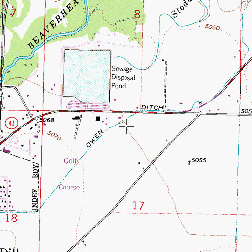 Topographic Map of Ray Lynch Park, MT