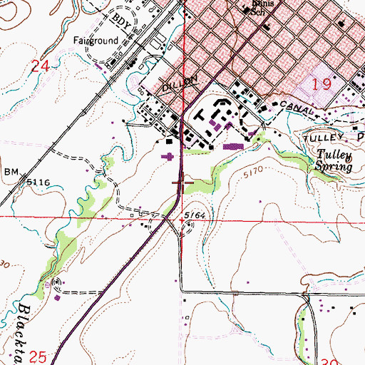 Topographic Map of Dillon Clinic, MT