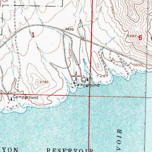 Topographic Map of Armstead Campground, MT
