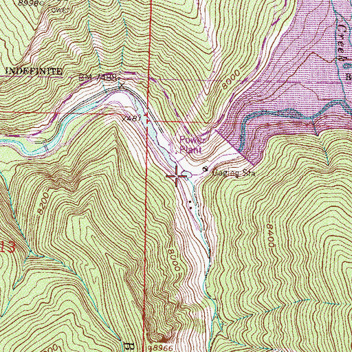 Topographic Map of Rocky Fork Creek, CO