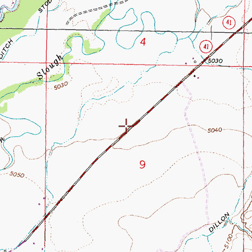Topographic Map of SkyLine RV Park, MT