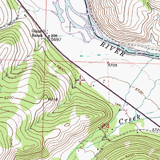 Topographic Map of Chelini Trailer Court, MT