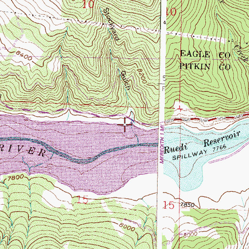 Topographic Map of Stockyard Gulch, CO