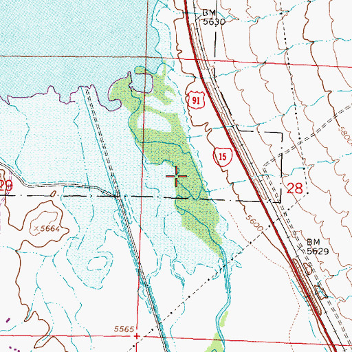 Topographic Map of Fishing Access Campground, MT