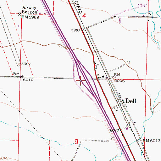 Topographic Map of Interchange 23, MT