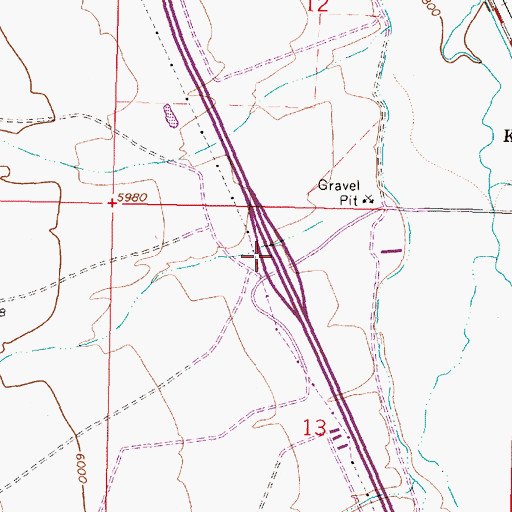 Topographic Map of Interchange 29, MT