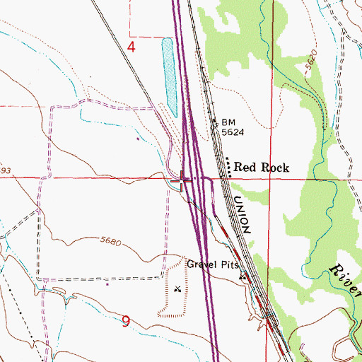 Topographic Map of Interchange 37, MT