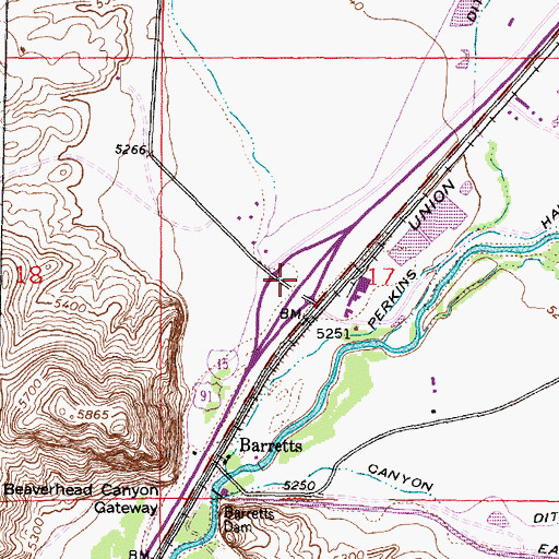Topographic Map of Interchange 56, MT