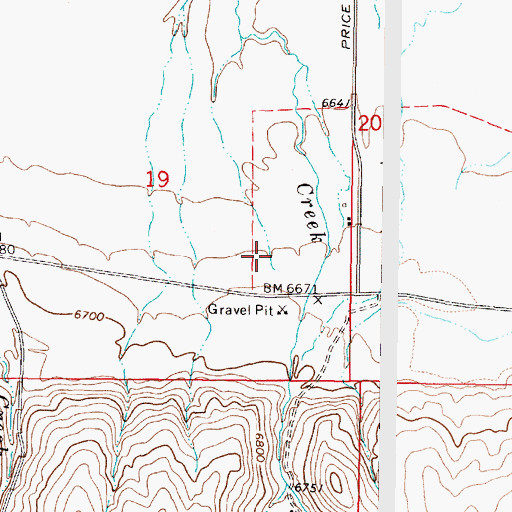 Topographic Map of Centennial Post Office (historical), MT