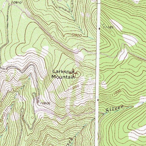 Topographic Map of Larkspur Mountain, CO