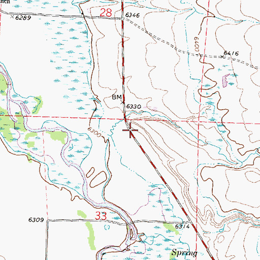 Topographic Map of Fox Post Office (historical), MT