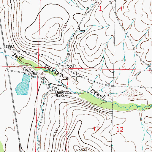 Topographic Map of Horse Prairie Post Office (historical), MT