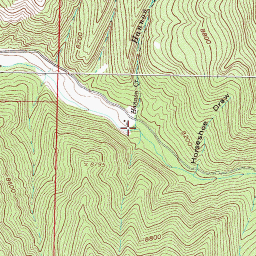 Topographic Map of Hannon Creek, CO