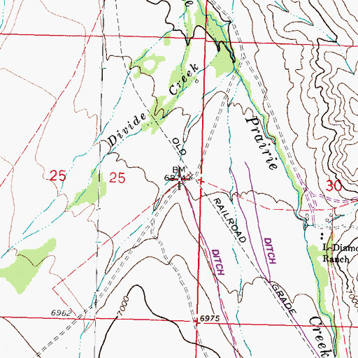 Topographic Map of Wyno (historical), MT