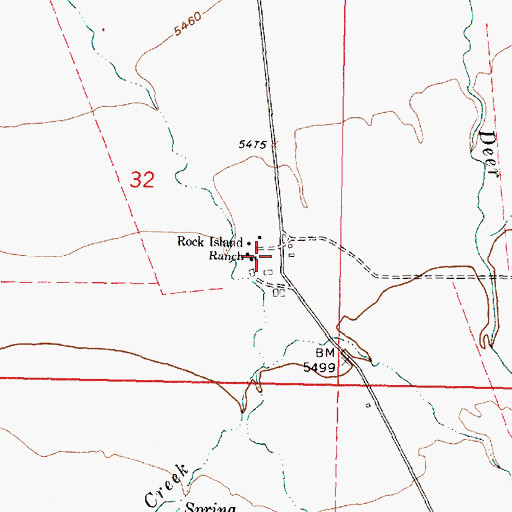 Topographic Map of Poindexter Cemetery, MT