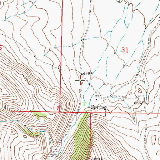 Topographic Map of Price Creek (historical), MT