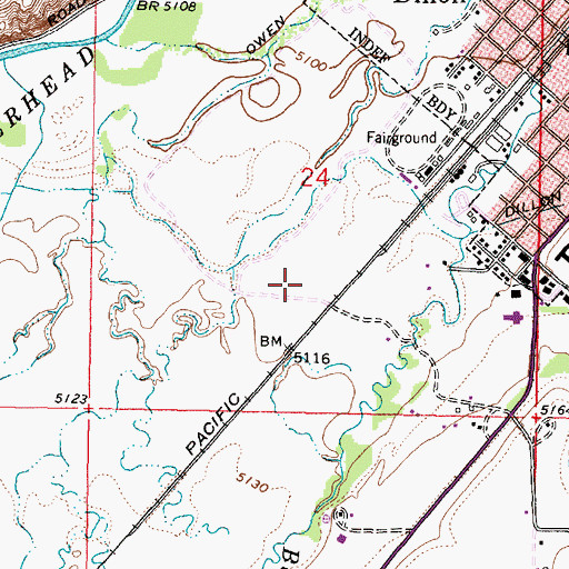 Topographic Map of Interchange 62, MT