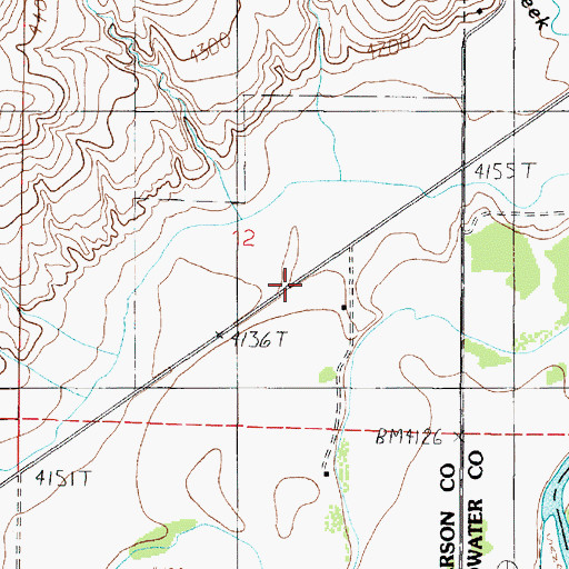 Topographic Map of Parker Homestead State Park, MT