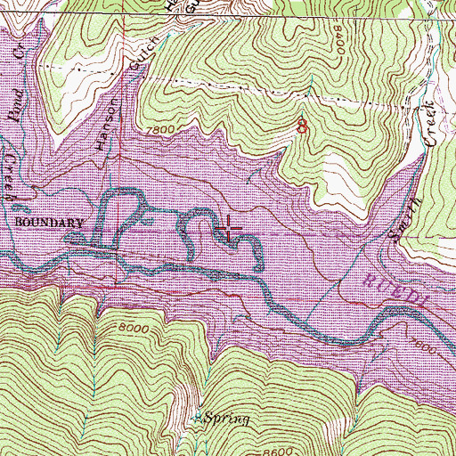 Topographic Map of Ruedi (historical), CO