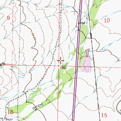 Topographic Map of Birch Creek Station (historical), MT