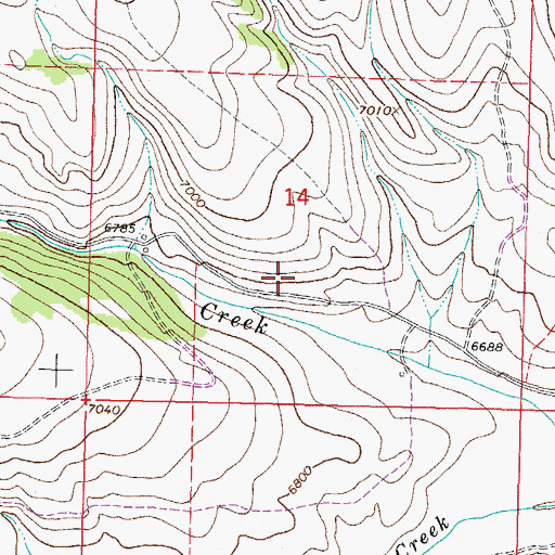 Topographic Map of Midway (historical), MT
