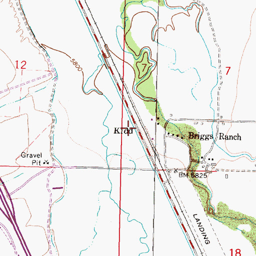Topographic Map of Kidd, MT