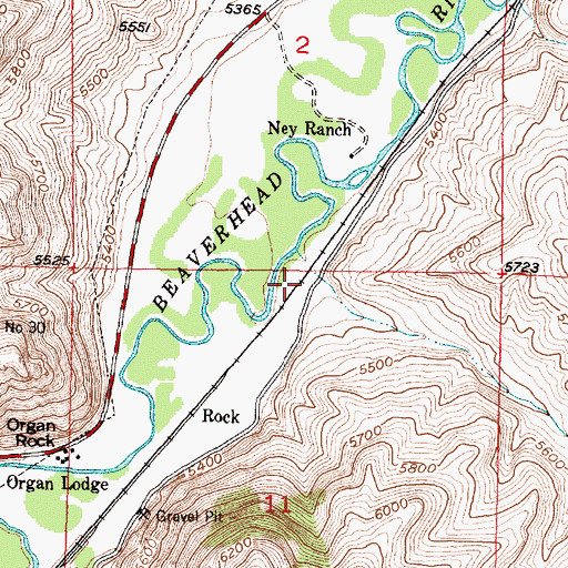 Topographic Map of Gallagher Creek Station (historical), MT