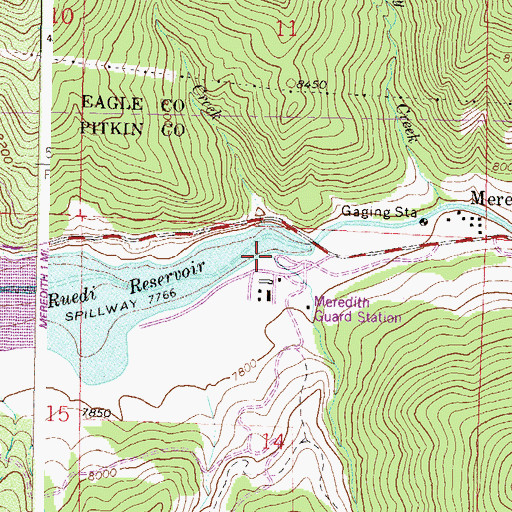 Topographic Map of Miller Creek, CO