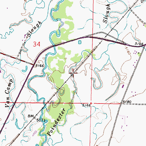 Topographic Map of Glendale (historical), MT