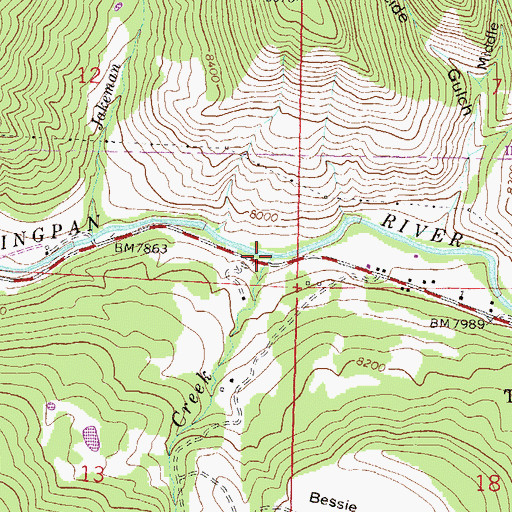 Topographic Map of Deadman Creek, CO