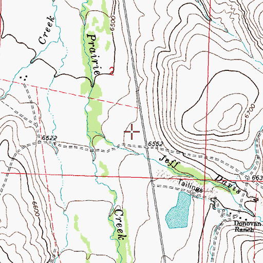 Topographic Map of Jeff Davis Gulch (historical), MT