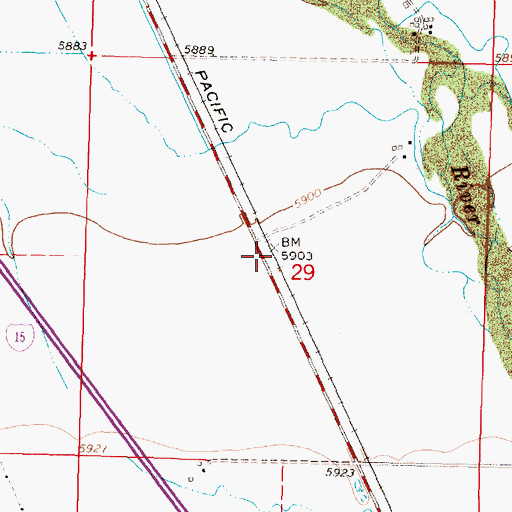 Topographic Map of McKnight (historical), MT