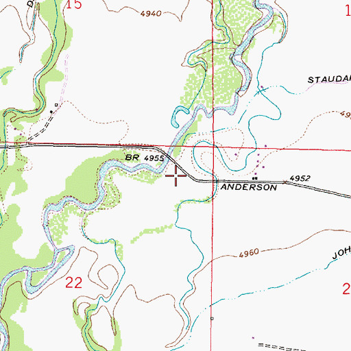 Topographic Map of Nat Woods Crossing (historical), MT