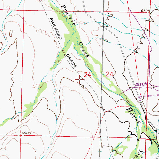 Topographic Map of Nip and Tuck Station (historical), MT