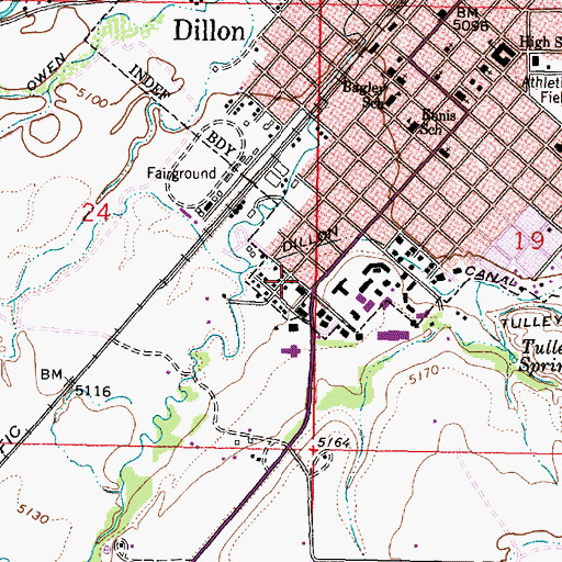 Topographic Map of Heating Plant, MT