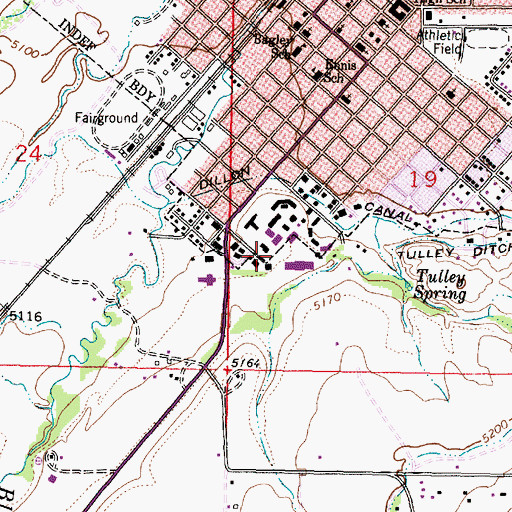Topographic Map of Presidents Residence, MT