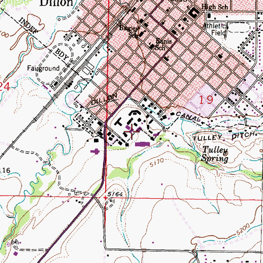 Topographic Map of Office-Classroom Complex, MT