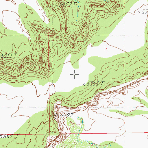 Topographic Map of Lone Mesa, UT