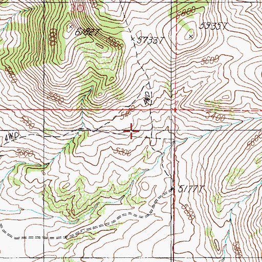 Topographic Map of Primus Post Office (historical), MT