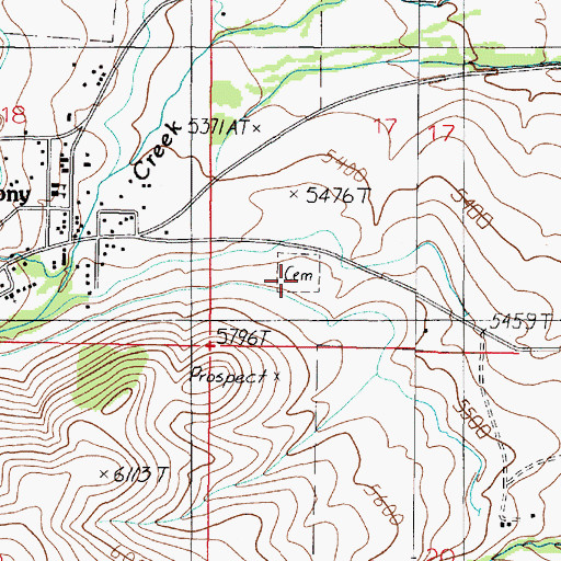 Topographic Map of Pony Cemetery, MT