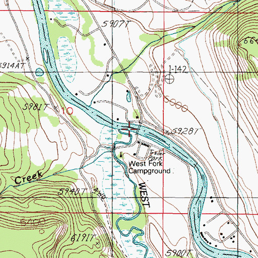 Topographic Map of Hutchins Bridge, MT