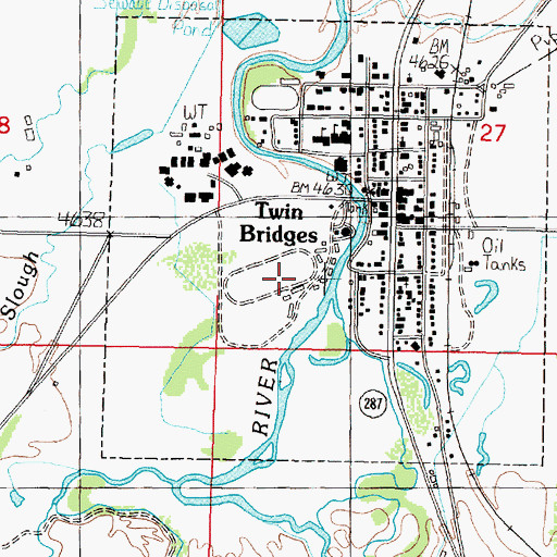 Topographic Map of Madison County Fairgrounds, MT
