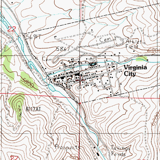 Topographic Map of Saint Paul Episcopal Church, MT