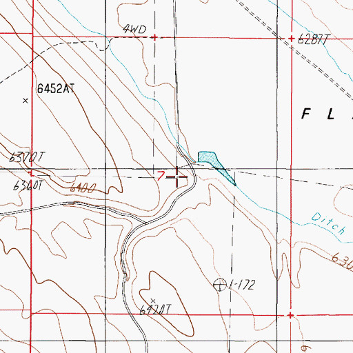 Topographic Map of Missouri Flats (historical), MT