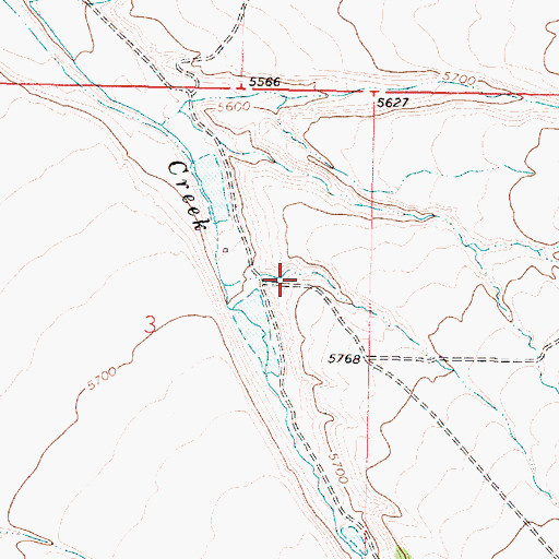 Topographic Map of McHessor School (historical), MT