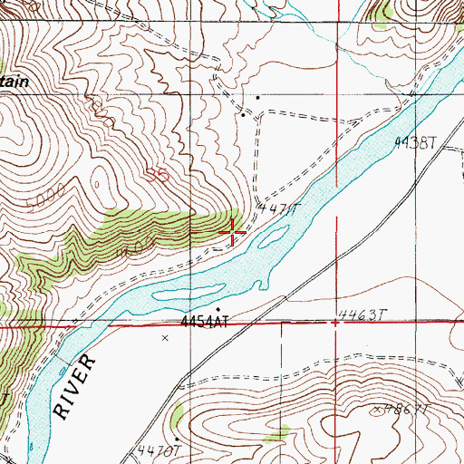 Topographic Map of Lewis Post Office (historical), MT