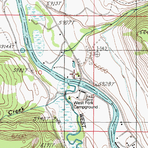 Topographic Map of Hutchins Ranch (historical), MT