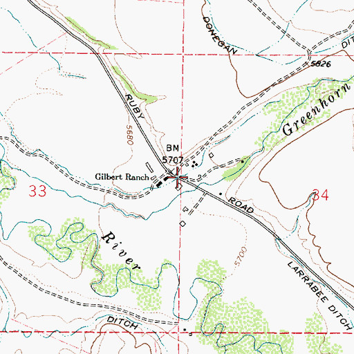 Topographic Map of Homepark Post Office (historical), MT